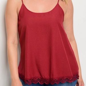 Burgundy plus size top